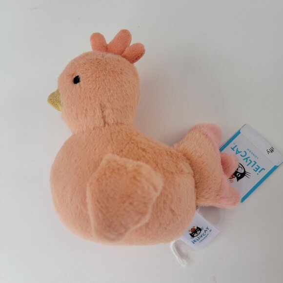 Jellycat Fluffy Chicken - perfect condition, Spring Plush Stuffed Animal, new - Picture 4 of 14